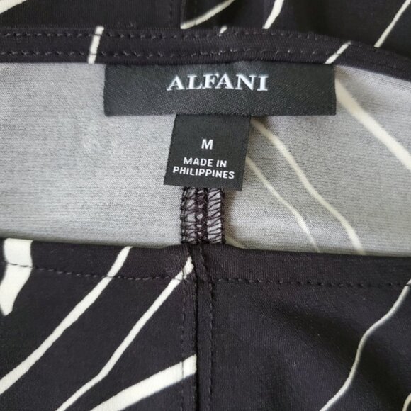 NWT Alfani Boat-Neck 3/4-Sleeve Printed Tunic M - Picture 9 of 10